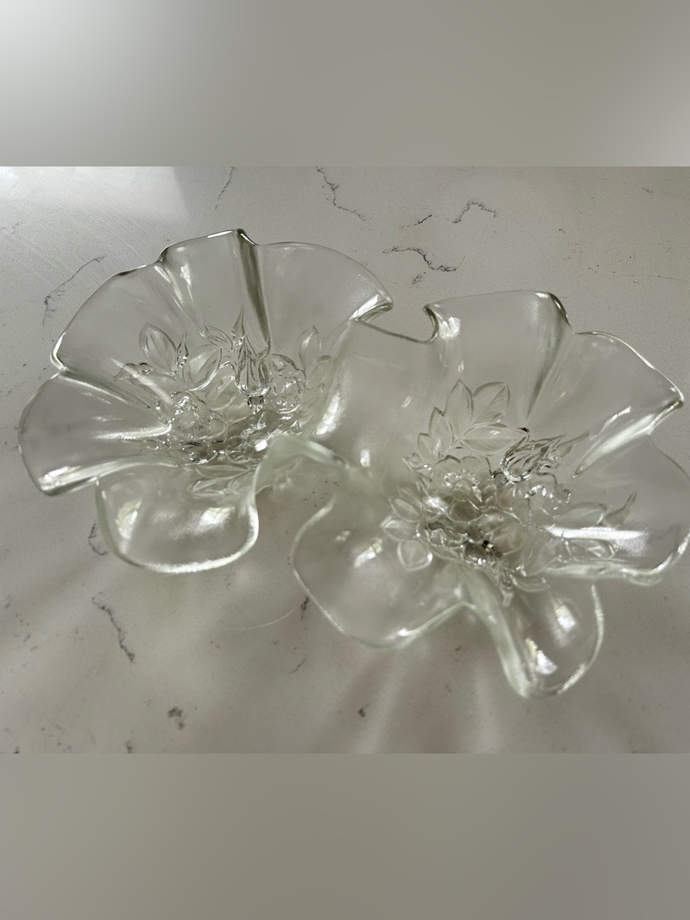 Vintage Mikasa double sided serving/candy dish clear